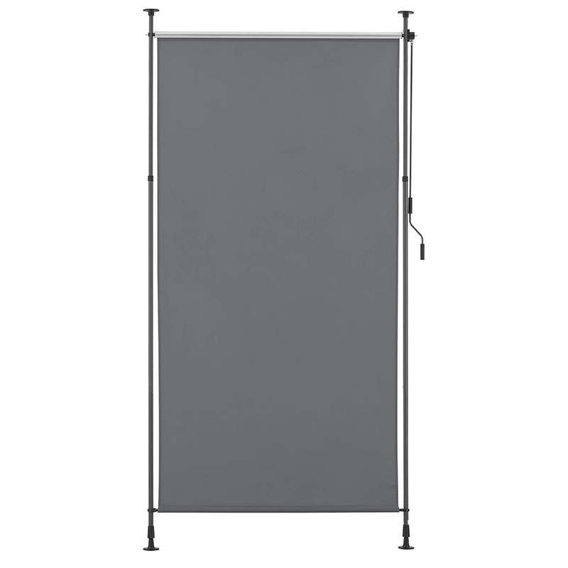 Outdoor Roller Shade with Two Standing Posts and Adjustable Height AWN-T-2401