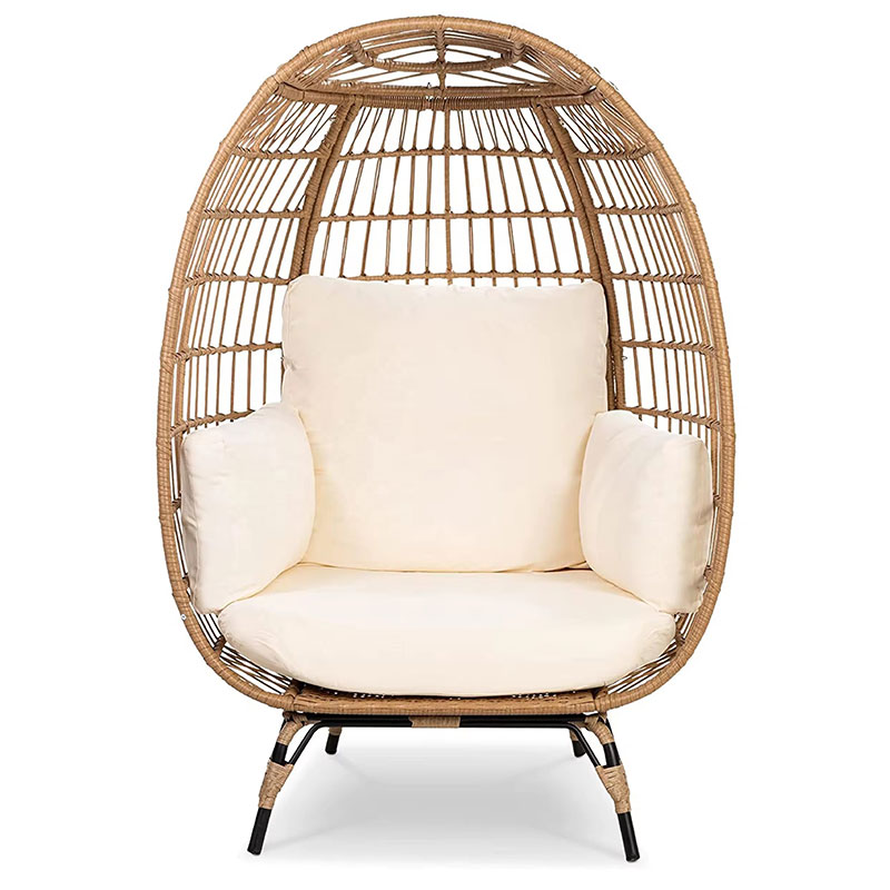 Oversize Egg Chair Outdoor Rattan Chair with Cushions FNT-060