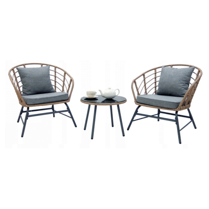 Rattan Bistro Set KD Coffee Table and Chair FNT-067