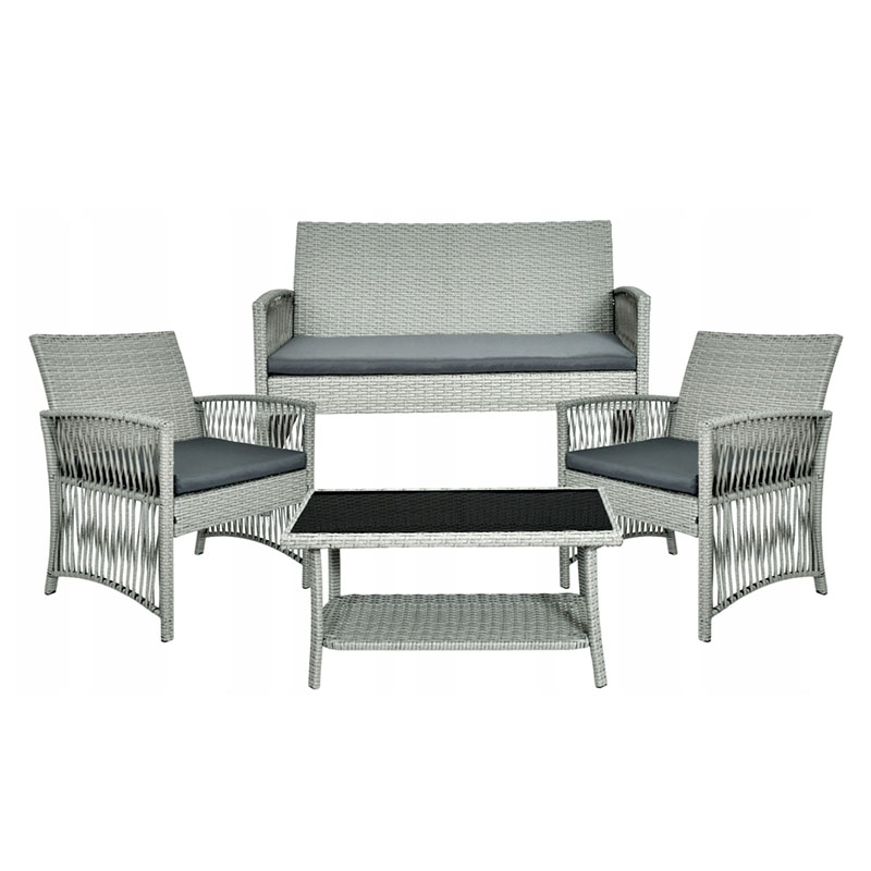 Rope Rattan Coffee Set Aluminum Sofa Set FNT-068