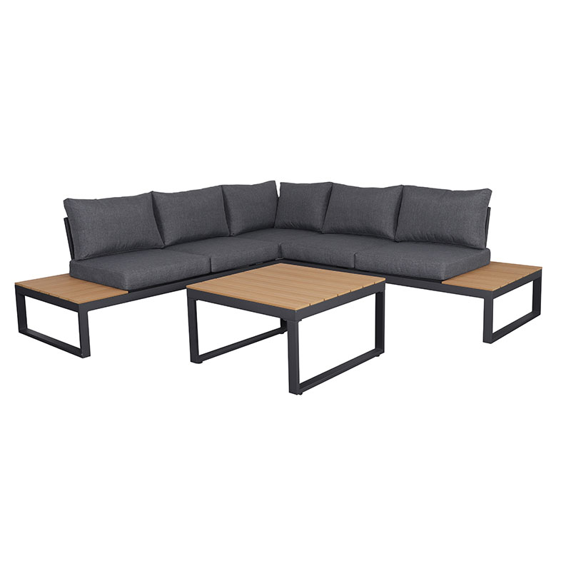 Outdoor Wood Conversation Set Teak Sofa Set FNT-077