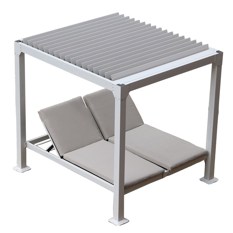 Louvered Pergola with Daybed GZB-051