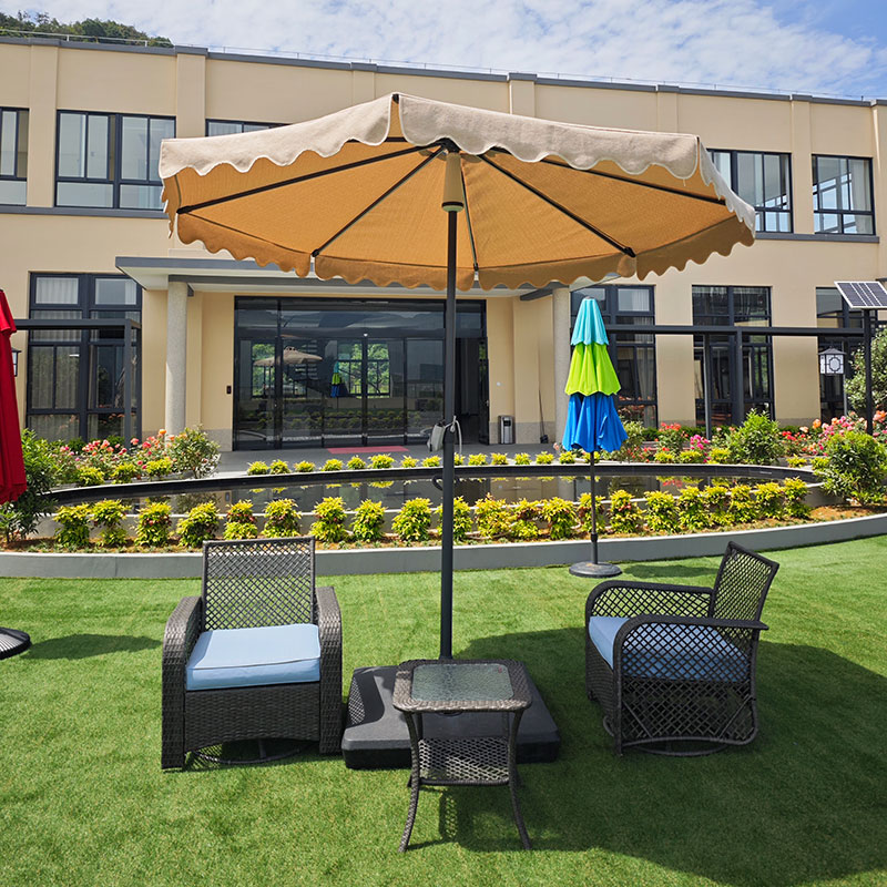 Parasol de marché automatique pour patio extérieur, UMB-2401